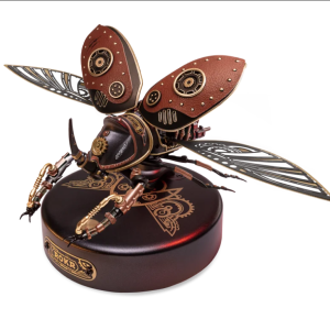 Robotime Rokr 3D Puzzle Golden Coin Turtle Industrial-style Building Block Toys for Kids Adults Steampunk Design with LED Light