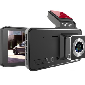 XH-V2 4 inch car recorder HD night vision free installation, style: key models (dual-recording)