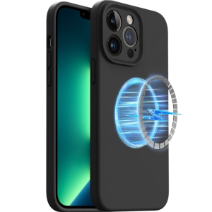 For iPhone 13 Pro Max LK Silicone Magnetic Case (Black)