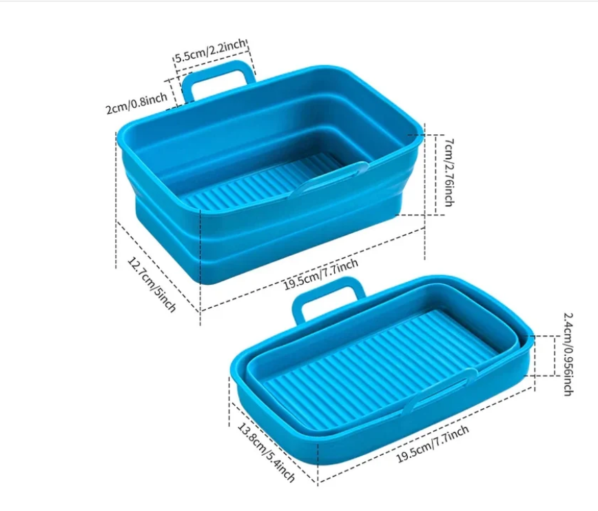 Foldable Air Fryer Silicone Baking Tray