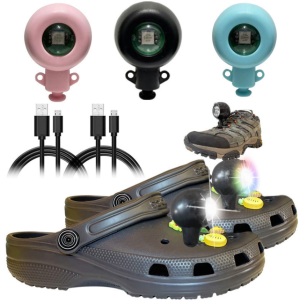 Cave Shoe Light Rechargeable HeadlightsforCroc Outdoor Lighting Hiking Camping USB Warning Shoe Lights