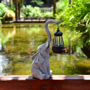 Outdoor solar lamp elephant lantern animal resin crafts
