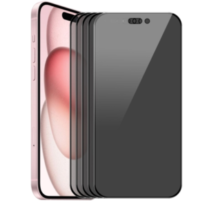 For iPhone 15 5pcs ENKAY Hat-Prince 28° HD Anti-Peep Film Tempered Glass Protector