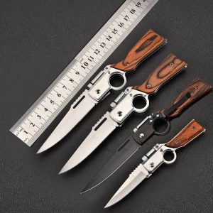 Outdoor Stainless Steel Folding Knife with Light
