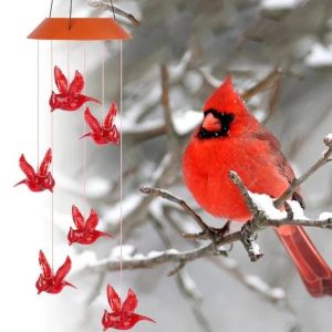 2024 New Year Hot Sale-49% OFF - Solar Cardinal Wind Chime Light