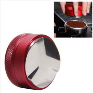 Stainless steel coffee press for macarons, flat press, specifications: thread (silver)