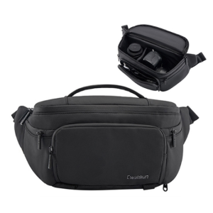 Cwatcun D105 Large Multifunctional Camera Belt Bag Simple and Lightweight Micro SLR Camera Bag Casual Waterproof Storage Bag