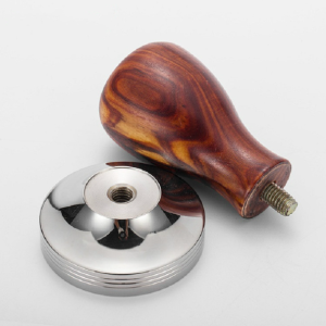 Integrated coffee press with stainless steel solid wood handle, specification: 58 mm, color: rosewood handle