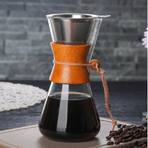 Heat-resistant glass coffee pot, convenient hand brewing pot, specifications: 600ml coffee pot with filter