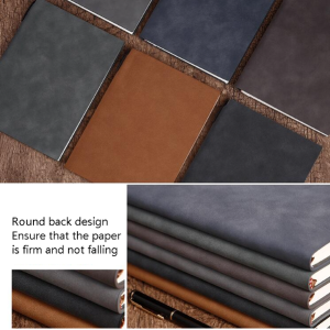 2 copies for sale Business notebook PU retro soft leather office notepad, cover color: brown ordinary style, specifications: A5