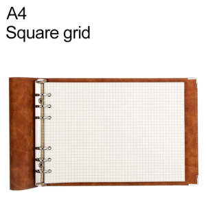 A4 imitation leather loose-leaf grid notebook, style: Cornell lined inner core