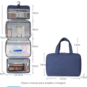 Moniss Bolsa de maquiagem portátil para viagem Bolsa de armazenamento à prova d'água Bolsa de cosméticos Organizador de ferramentas de maquiagem