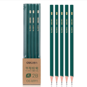 Deli 10 / pack hexagonal rod pencils for elementary school students writing exams sketching pencils children's stationery supplies
