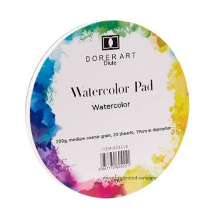 Creative Round Watercolor Paper Pads Water Soluble Calligraphy Paper Round With