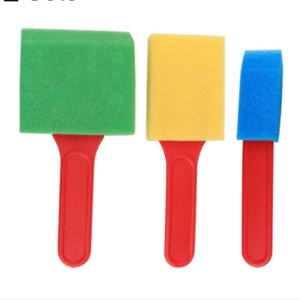 2 sets of sale sponge painting brush children's art painting stamp tools (3 pieces / set sheet brush)