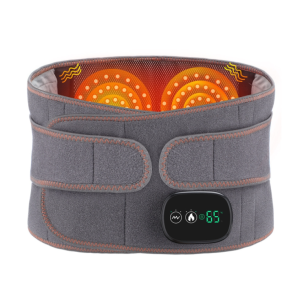 USB Rechargeable Red Light Heating Massage Waist Protector Belt Warming Belt (Gray)