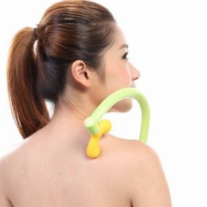 FunAdd Adjustable Shoulder & Back Acupressure Back Hammer Meridian Hammer Neck Massager (Color: Green)