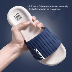 Women's Slippers Bathroom Bathing One Word Mop Indoor Soft Bottom Sandal Slippers.