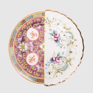 Eudossia printed porcelain dessert plate SELETTI