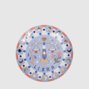 Libra blue porcelain appetizer plate Bitossi Home