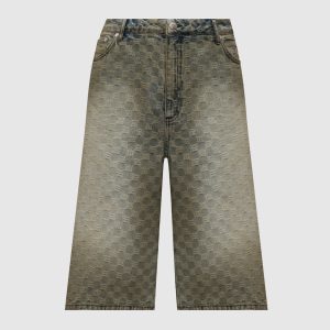 Blue denim Bermuda shorts with a vintage effect Misbhv