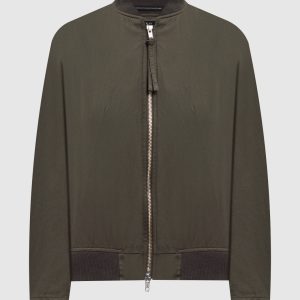 Khaki bomber jacket with short sleeves Y`S Yamamoto