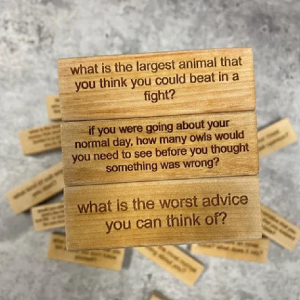 Ice Breaker Questions Tumbling Tower Game (54Pcs)