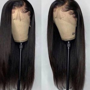 Brazilian black glueless straight hair natural wig for women