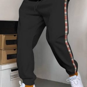 Comfortable Men's Joggers with Patchwork Design-1