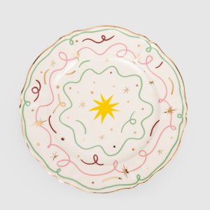 White porcelain plate Star Bitossi Home