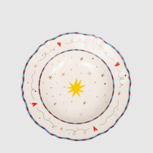 White porcelain soup plate Star Bitossi Home