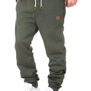 Men's Casual Cotton Blend Joggers Black Army Green