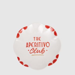White porcelain plate for The Aperitivo Bitossi Home