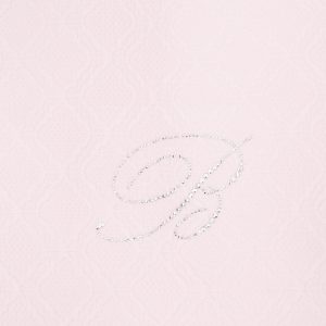 Delfina bedspread in pink with Swarovski crystal monogram Blumarine