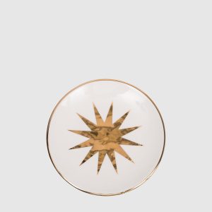 Thunderbolt White Porcelain Saucer Bitossi Home