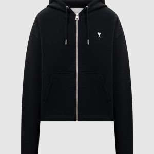 Black sports jacket with emblem Ami Paris