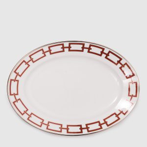 Catene white porcelain oval dish Ginori 1735