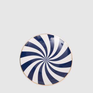 White porcelain saucer Wheel Bitossi Home