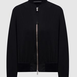 Black bomber jacket with short sleeves Y`S Yamamoto