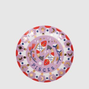 Purple porcelain appetizer plate Piscies Bitossi Home