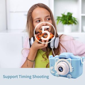 Moniss Câmera digital infantil 20MP 1080P HD câmera de vídeo filmadora Câmera recarregável fofa com tela de 1,9 polegadas e cartão de memória de 32GB