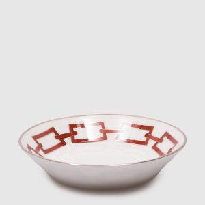 Catene white porcelain tea saucer Ginori 1735