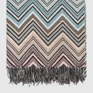 Perseo wool and cashmere plaid with a pattern Missoni Home