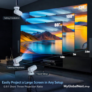 Magcubic 8K HY300 Pro + Projector Built in 5W Speaker 1280*720P Android 14 8000 Lumens Wifi6 BT5.4 Outdoor Portable Projector