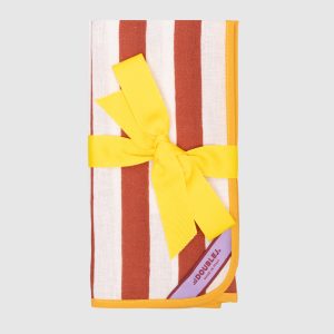 Set of Riviera Brick linen napkins La DoubleJ