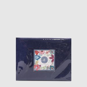 Blue linen tablecloth and napkin set TIZIANO TESSITURA TOSCANA TELERIE