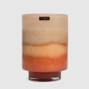 Art Gigi XL candle with Precious Oud scent in a glass candle holder Onno