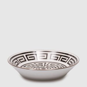 Labirinto white porcelain tea saucer Ginori 1735