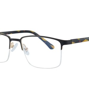 100347 Half Rim Rectangle Spring Hinge Eyeglasses