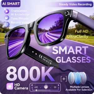 New 800W Camera AI Glasses Men Color-Changing Smart Translation Glasses Photo Video Recording Waterproof Call Smart Sunglasses